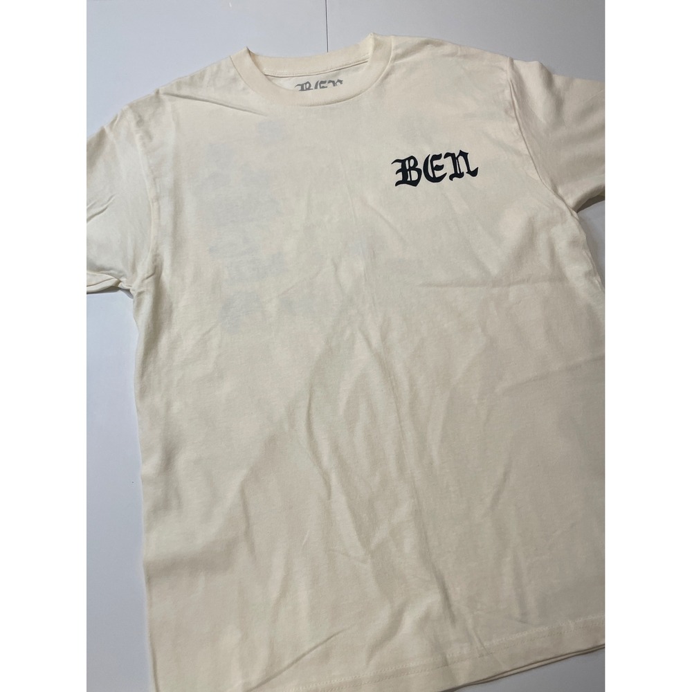 Bogey Boys Ben Graphic T-Shirt Mens Medium Cream Off-White Flash Art Logo Tee